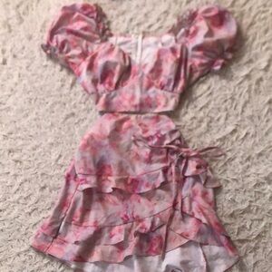 Cute Floral 2 Piece Summer Set
